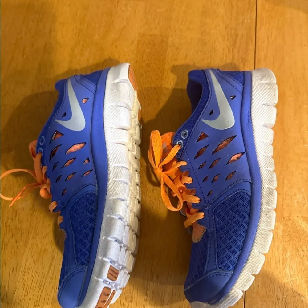 Nike Flex Blue and Orange Sneakers